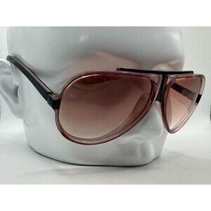 New 1970s Vintage Oversize Sunglasses |NOS| Plastic Aviator Style Rose Fade #387